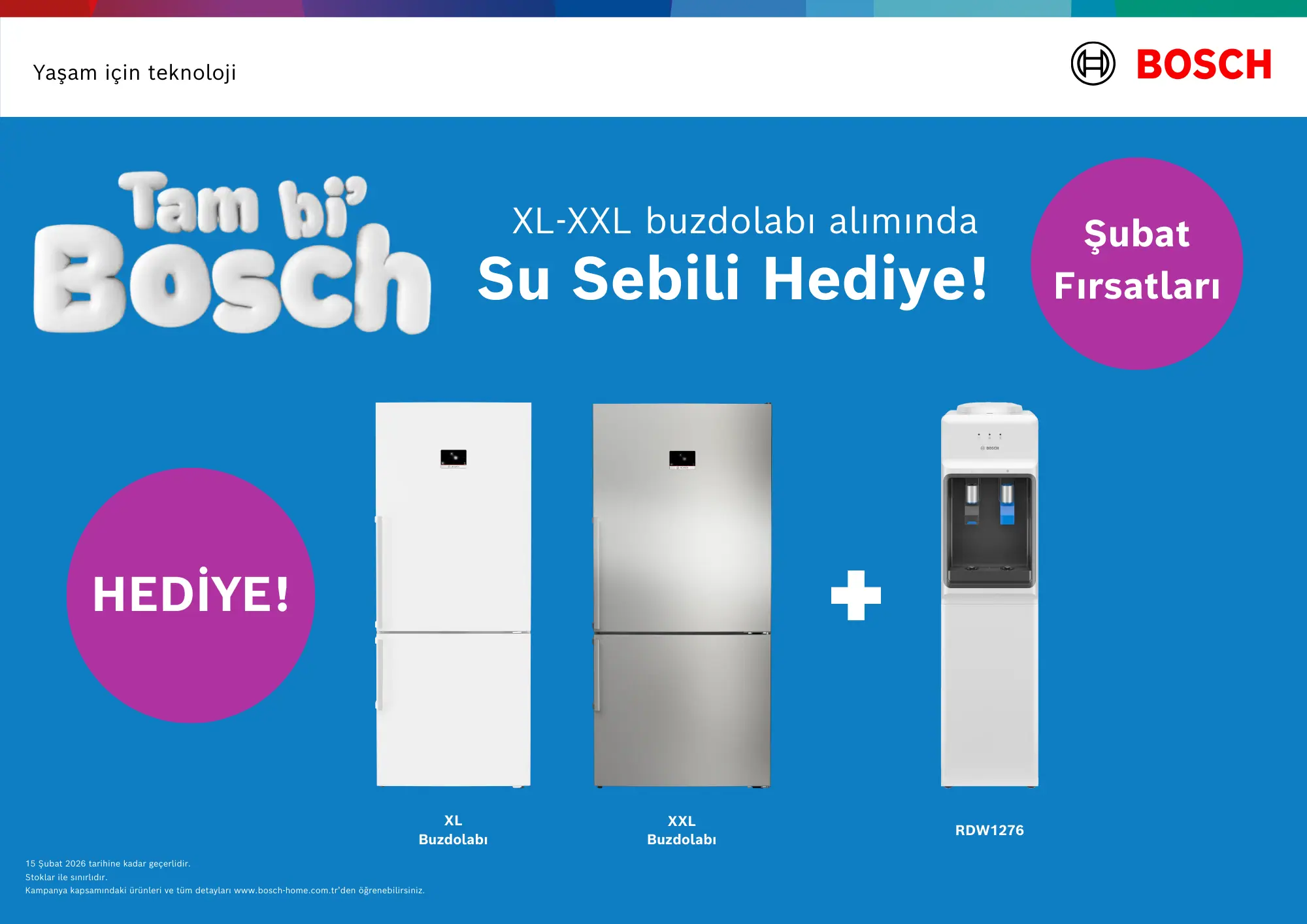 XL Buzdolabı Alana Su Sebili